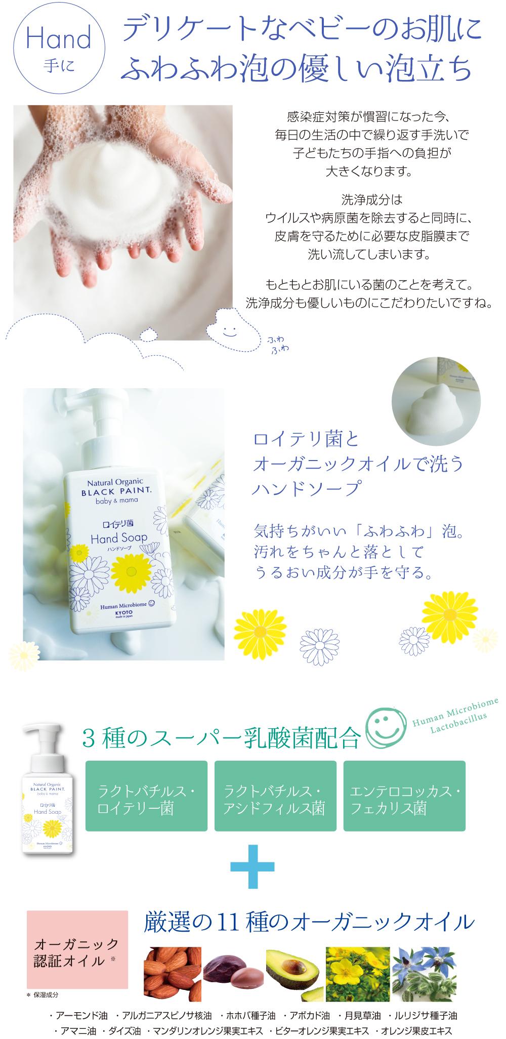 ヒト由来の乳酸菌配合 ベビーとジュニアのための石鹸