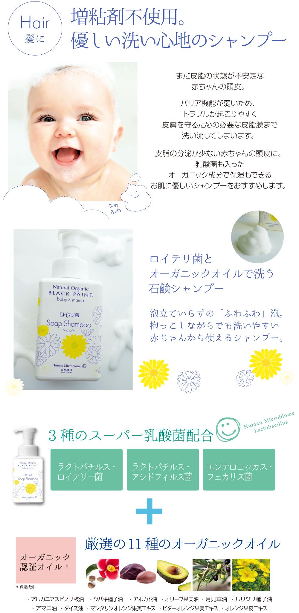 ヒト由来の乳酸菌配合 ベビーとジュニアのための石鹸