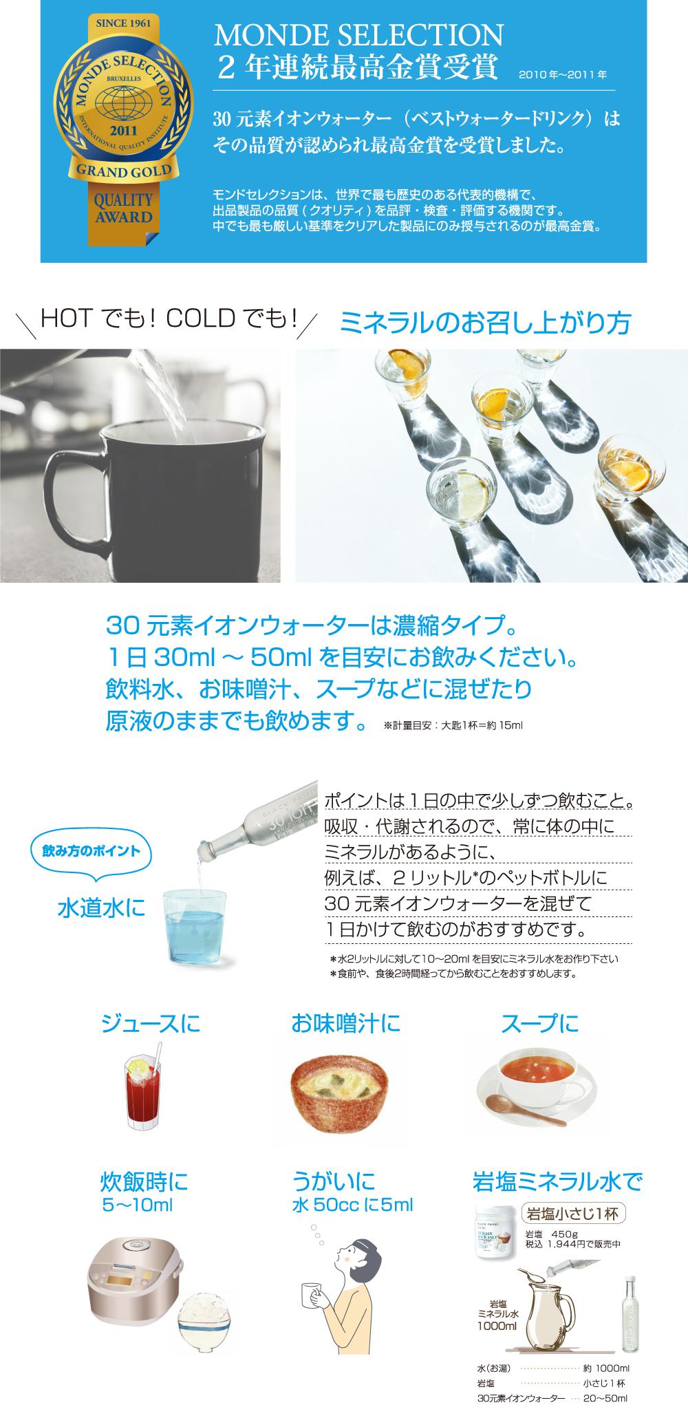 30元素のミネラル習慣