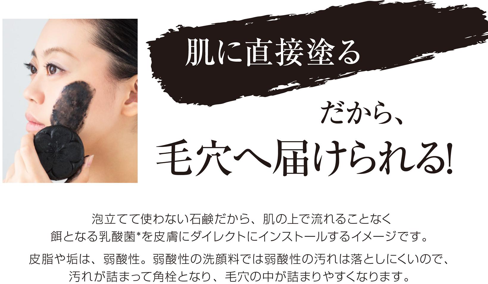 毛穴を洗う石鹸