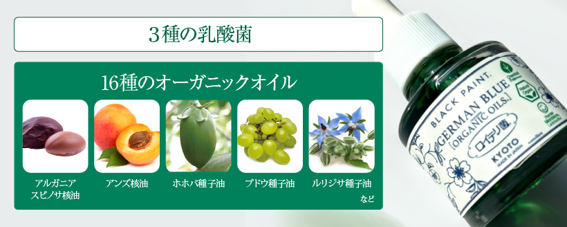 乳酸菌×16種のオーガニックオイル