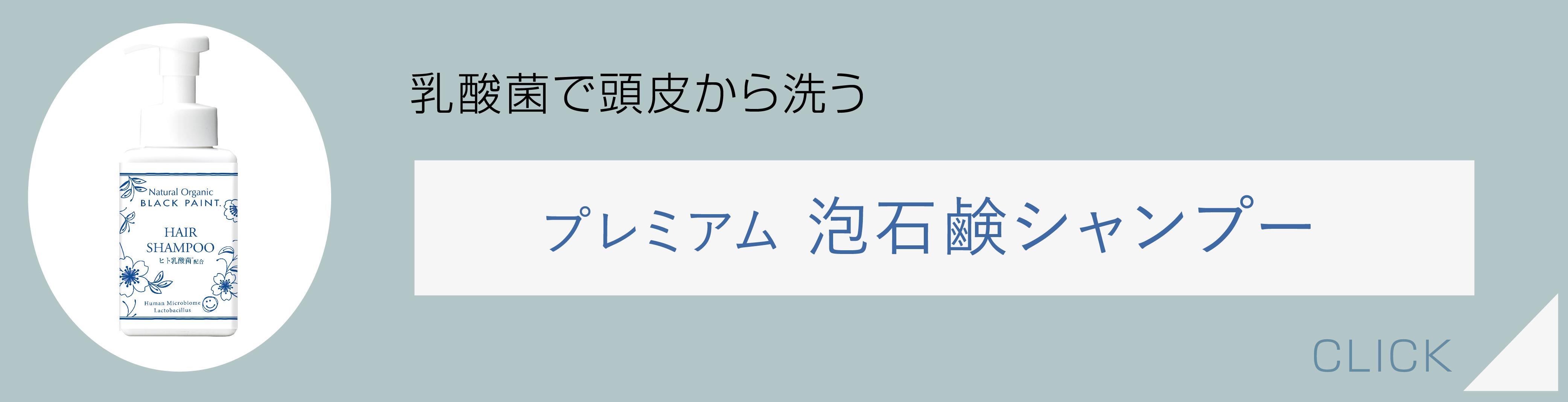 乳酸菌で頭皮から洗う　プレミアム泡石鹸シャンプー